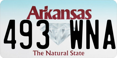 AR license plate 493WNA