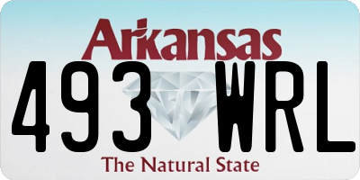 AR license plate 493WRL