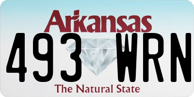 AR license plate 493WRN
