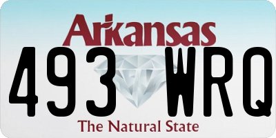 AR license plate 493WRQ