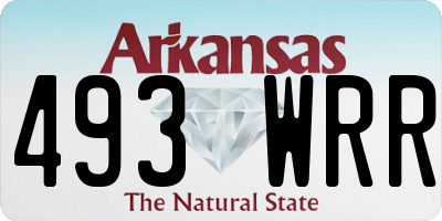 AR license plate 493WRR