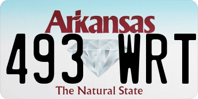 AR license plate 493WRT