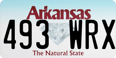 AR license plate 493WRX
