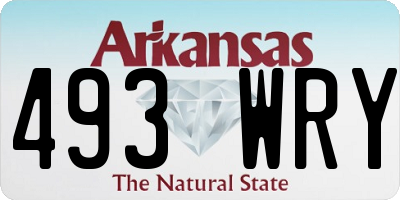 AR license plate 493WRY
