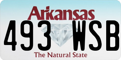 AR license plate 493WSB