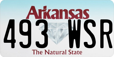 AR license plate 493WSR