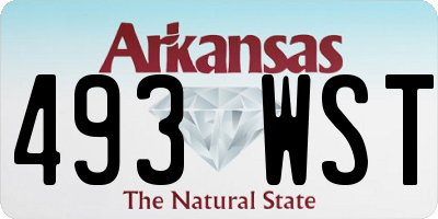 AR license plate 493WST