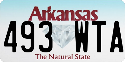 AR license plate 493WTA