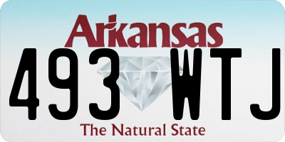 AR license plate 493WTJ