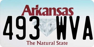 AR license plate 493WVA