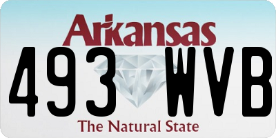 AR license plate 493WVB