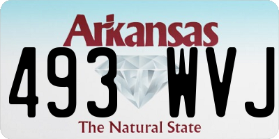 AR license plate 493WVJ