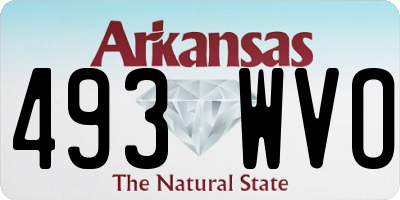 AR license plate 493WVO