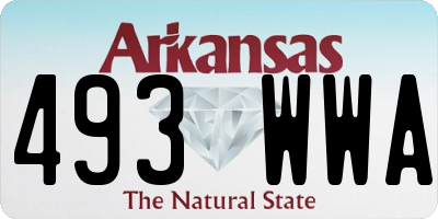 AR license plate 493WWA