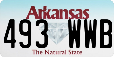 AR license plate 493WWB