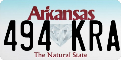 AR license plate 494KRA