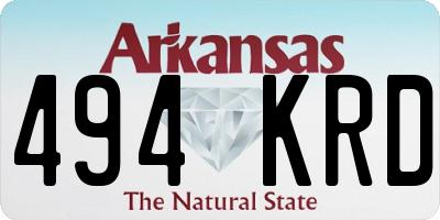 AR license plate 494KRD