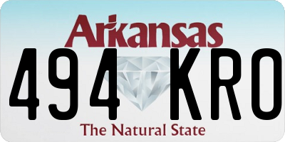 AR license plate 494KRO