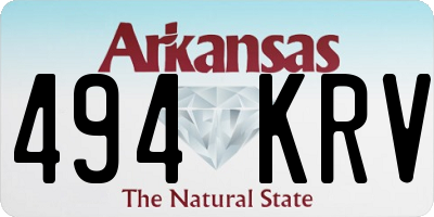 AR license plate 494KRV