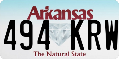 AR license plate 494KRW
