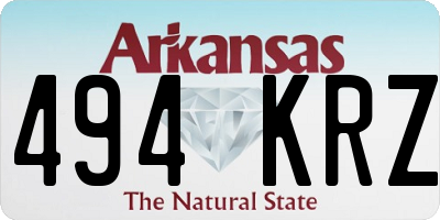 AR license plate 494KRZ