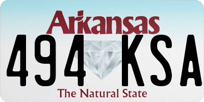 AR license plate 494KSA