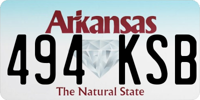 AR license plate 494KSB