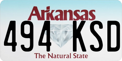 AR license plate 494KSD