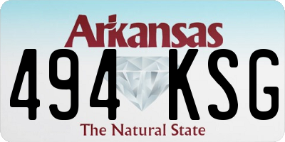 AR license plate 494KSG