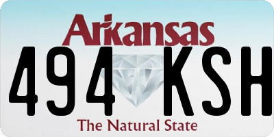 AR license plate 494KSH