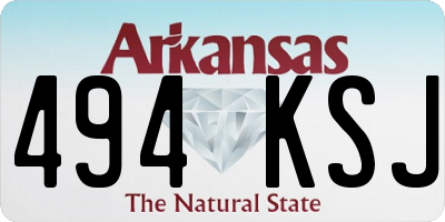 AR license plate 494KSJ