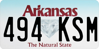 AR license plate 494KSM