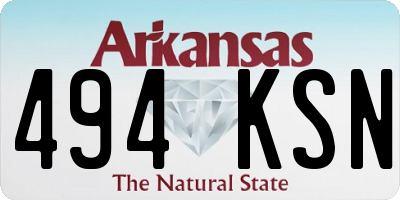 AR license plate 494KSN
