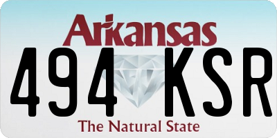 AR license plate 494KSR