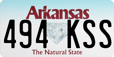 AR license plate 494KSS