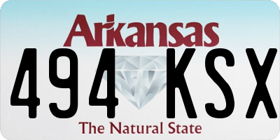 AR license plate 494KSX