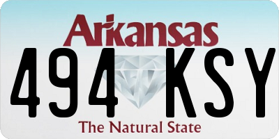 AR license plate 494KSY