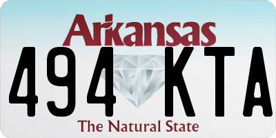 AR license plate 494KTA
