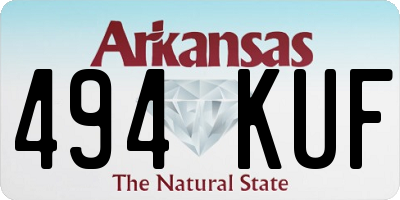 AR license plate 494KUF