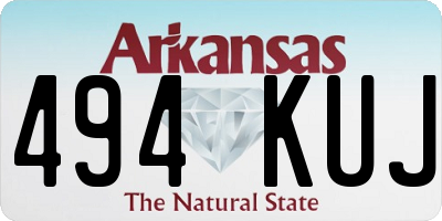 AR license plate 494KUJ