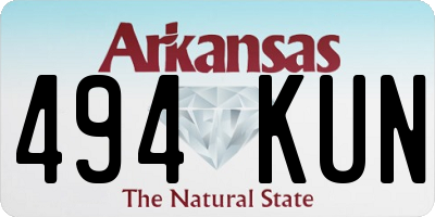 AR license plate 494KUN