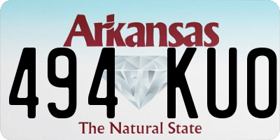 AR license plate 494KUO