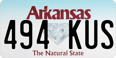 AR license plate 494KUS