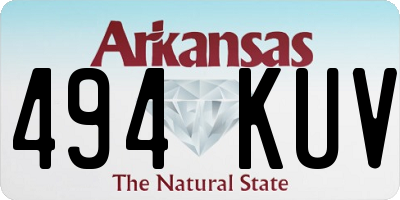 AR license plate 494KUV