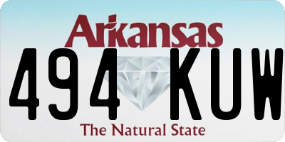 AR license plate 494KUW