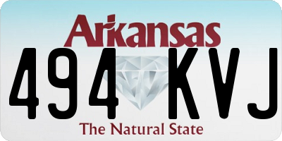 AR license plate 494KVJ