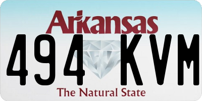 AR license plate 494KVM