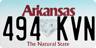 AR license plate 494KVN