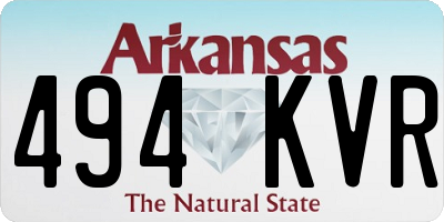 AR license plate 494KVR
