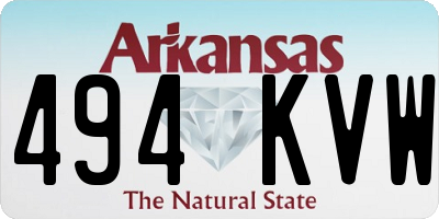 AR license plate 494KVW